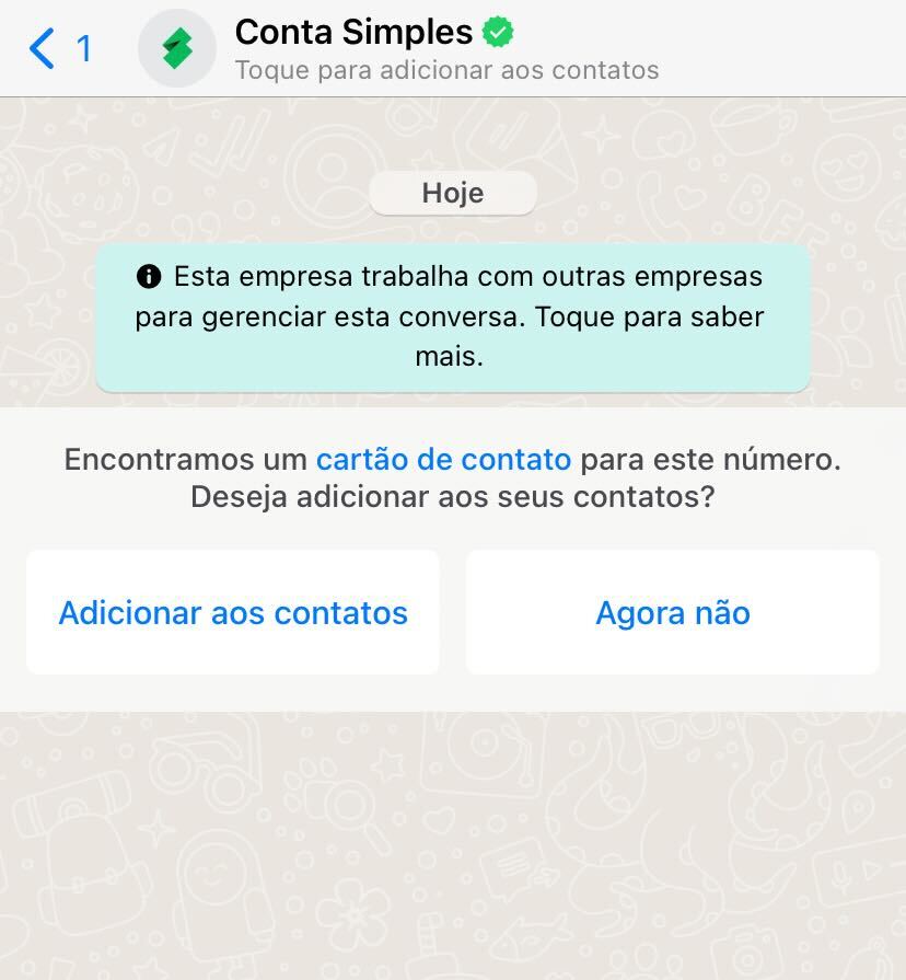 whatsapp conta simples