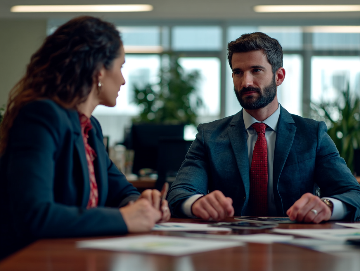 Empreendedores fazendo estratégias de crescimento financeiro para o negócio
