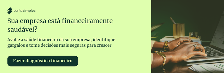Banner da Conta Simples sobre crescimento financeiro, convidando empresas a avaliar a saúde financeira, identificar gargalos e tomar decisões mais seguras para crescer.