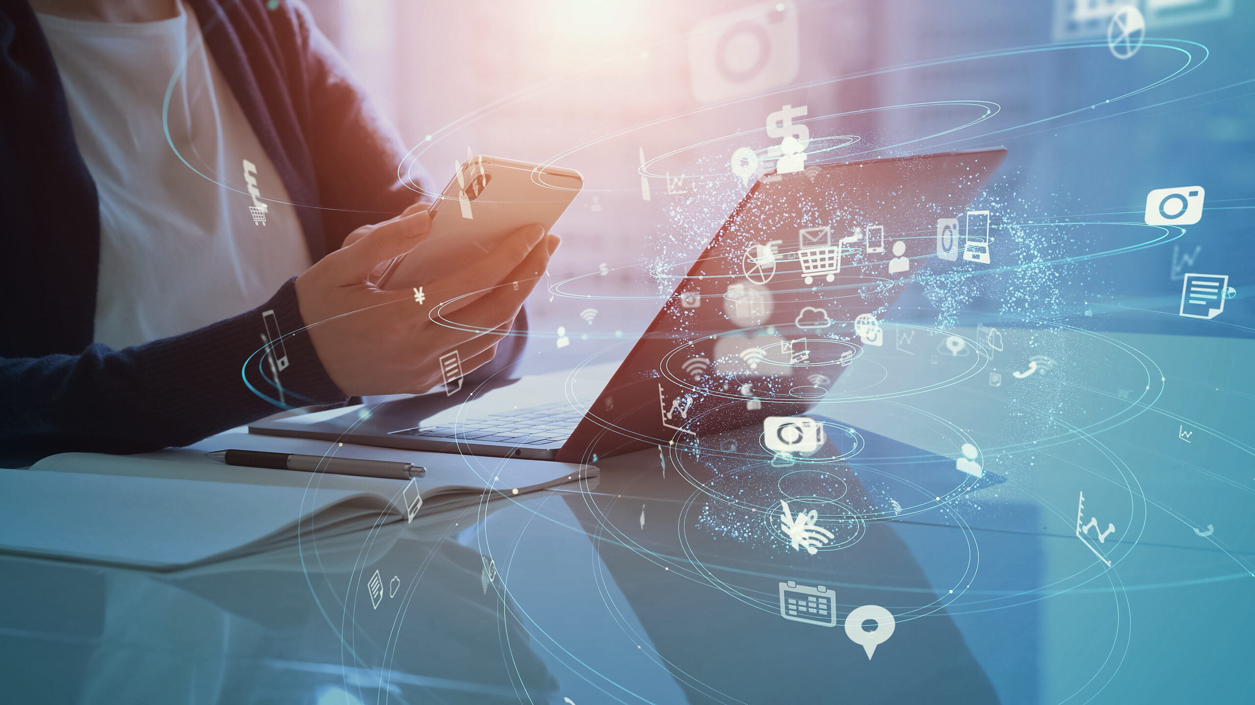 Business,And,Technology,Concept.,Communication,Network.,Digital,Transformation.